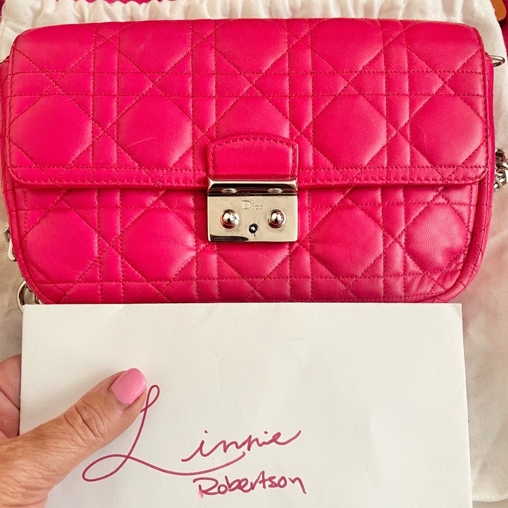 Miss Dior cannage leather promenade
chain clutch/crossbody
